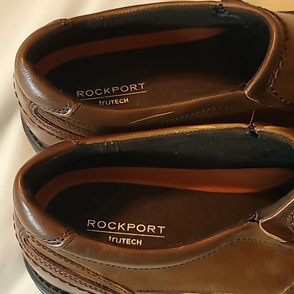 Men’s Rockport Slip on Leather Walking Dress Shoe 12